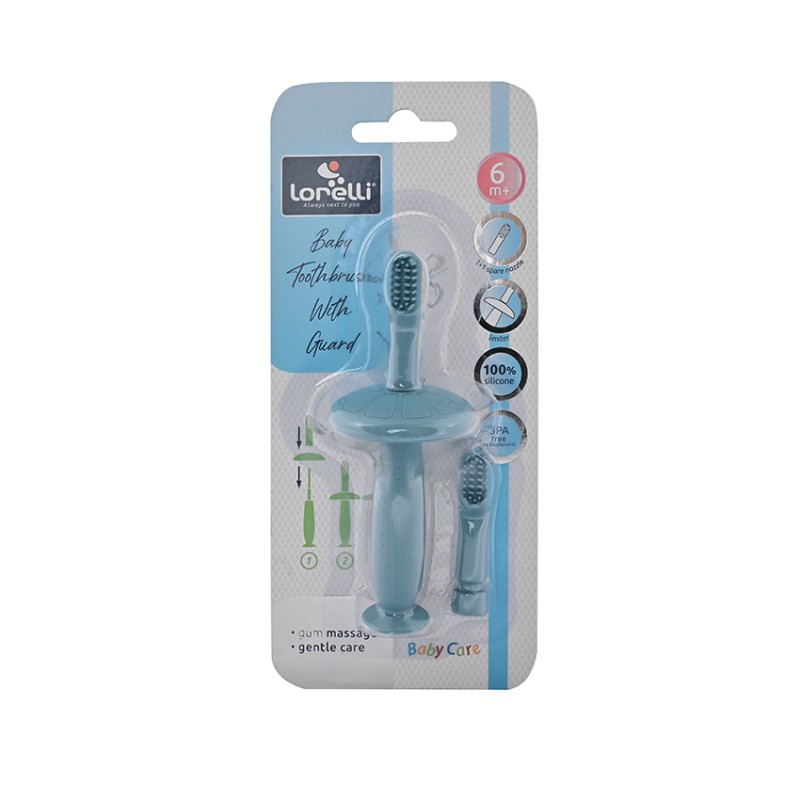 SILICONE TOOTH BRUSH WITH PROTECTOR