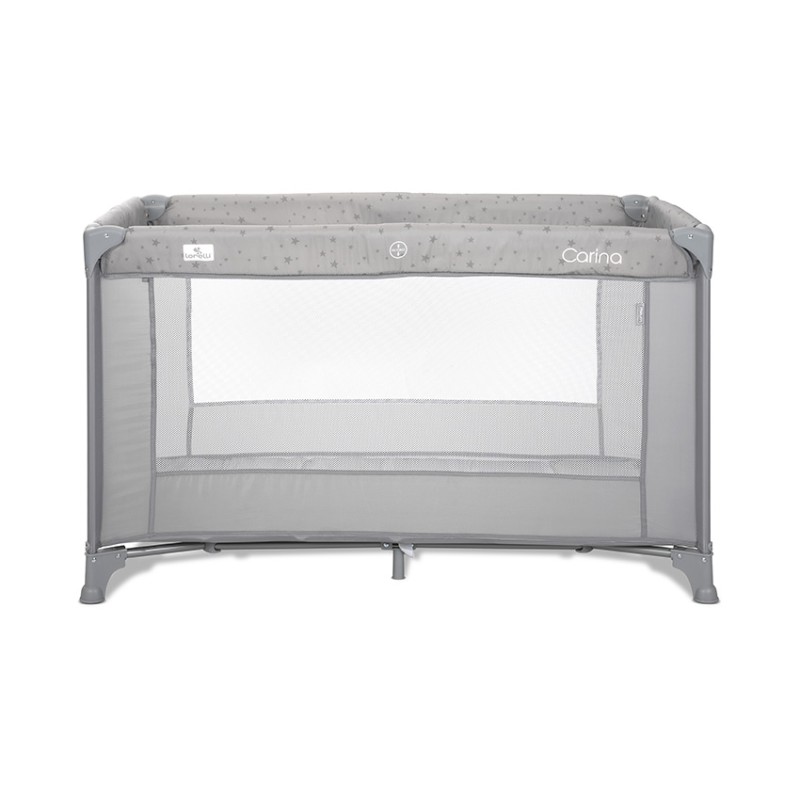 BABY COT CARINA 1 LAYER GREY STARS