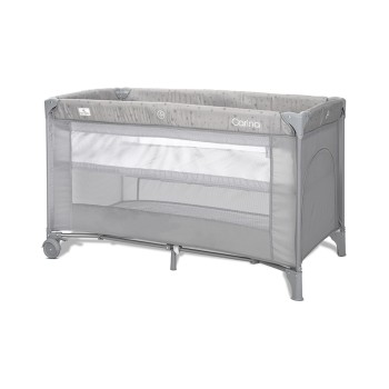 BABY COT CARINA 2 LAYERS GREY STARS