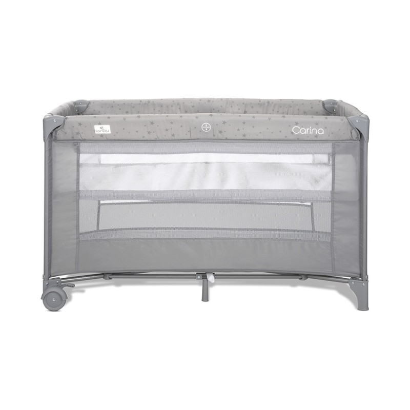 BABY COT CARINA 2 LAYERS GREY STARS