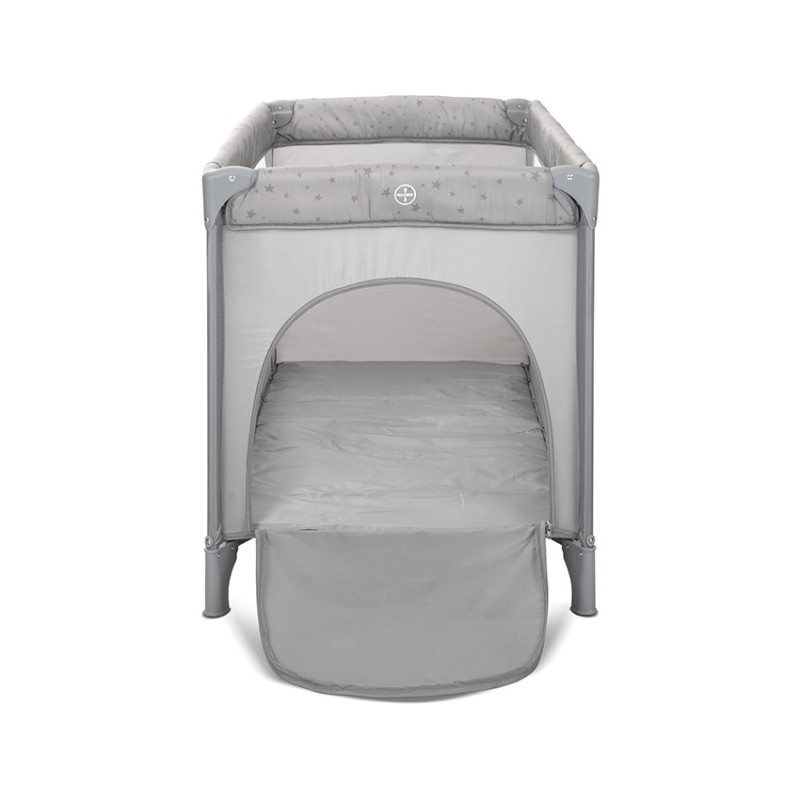 BABY COT CARINA 2 LAYERS GREY STARS