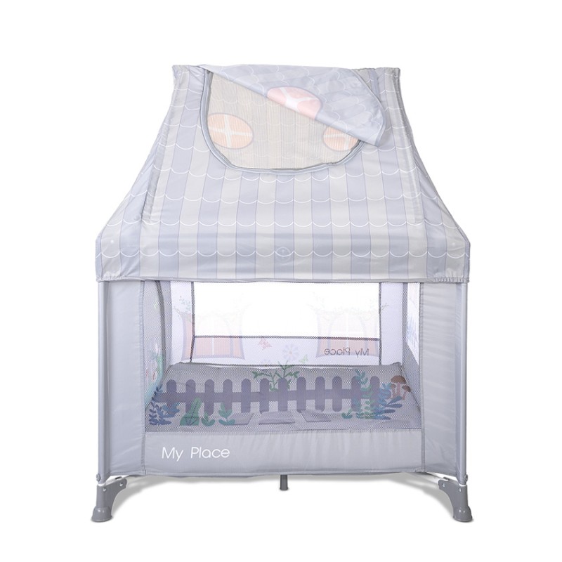 PLAYPEN MY PLACE WITH ROOF GREY