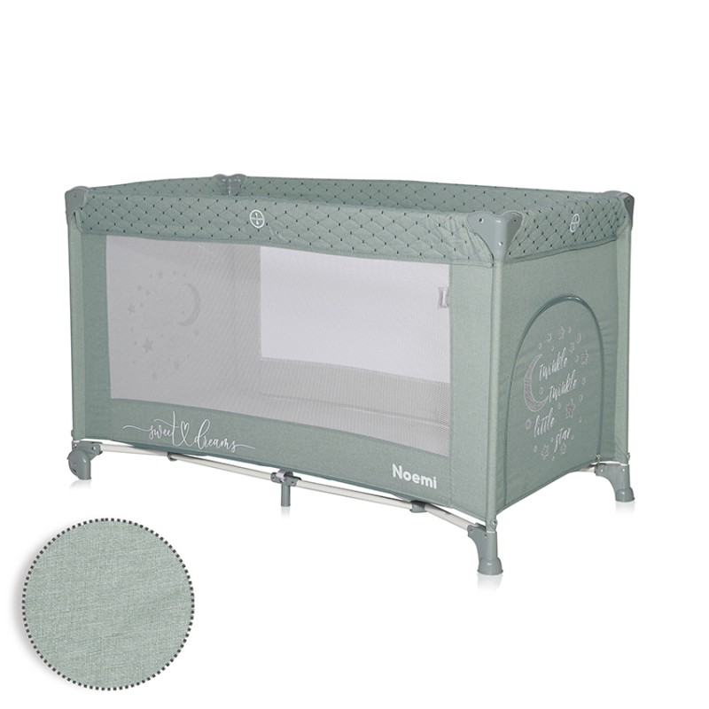 BABY COT NOEMI 1 LAYER ICEBERG GREEN STAR