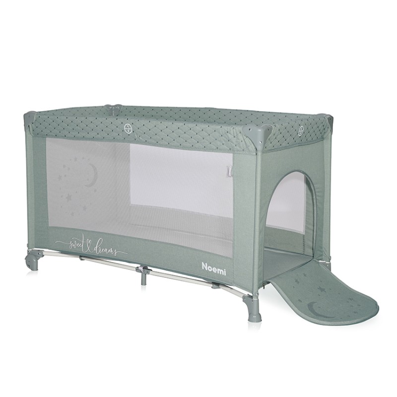 BABY COT NOEMI 1 LAYER ICEBERG GREEN STAR