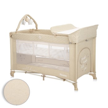 BABY COT NOEMI 2 LAYERS PLUS FOG BEIGE STAR