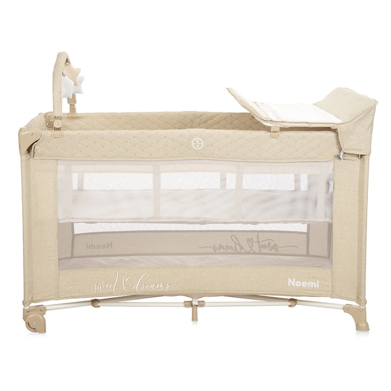 BABY COT NOEMI 2 LAYERS PLUS FOG BEIGE STAR
