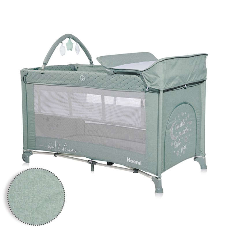 BABY COT NOEMI 2 LAYERS PLUS ICEBERG GREEN STAR