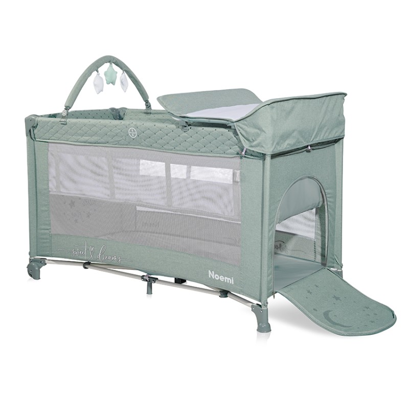 BABY COT NOEMI 2 LAYERS PLUS ICEBERG GREEN STAR