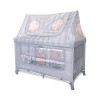 BABY COT SWEET HOME 2 LAYERS WITH ROOF GREY