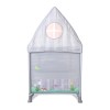 BABY COT SWEET HOME 2 LAYERS WITH ROOF GREY