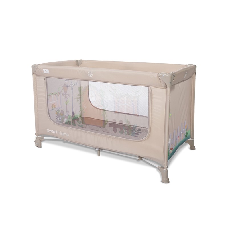 BABY COT SWEET HOME 2 LAYERS WITH ROOF BEIGE