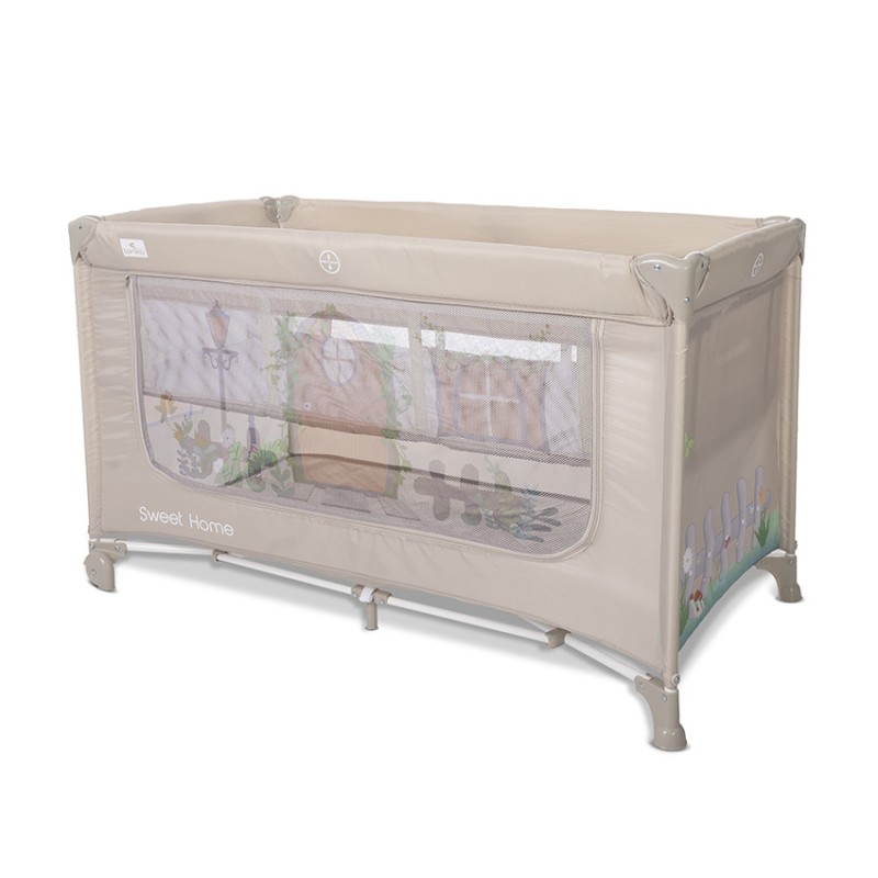 BABY COT SWEET HOME 2 LAYERS WITH ROOF BEIGE