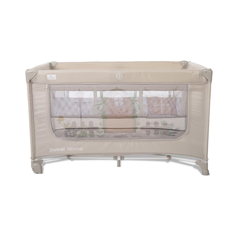 BABY COT SWEET HOME 2 LAYERS WITH ROOF BEIGE