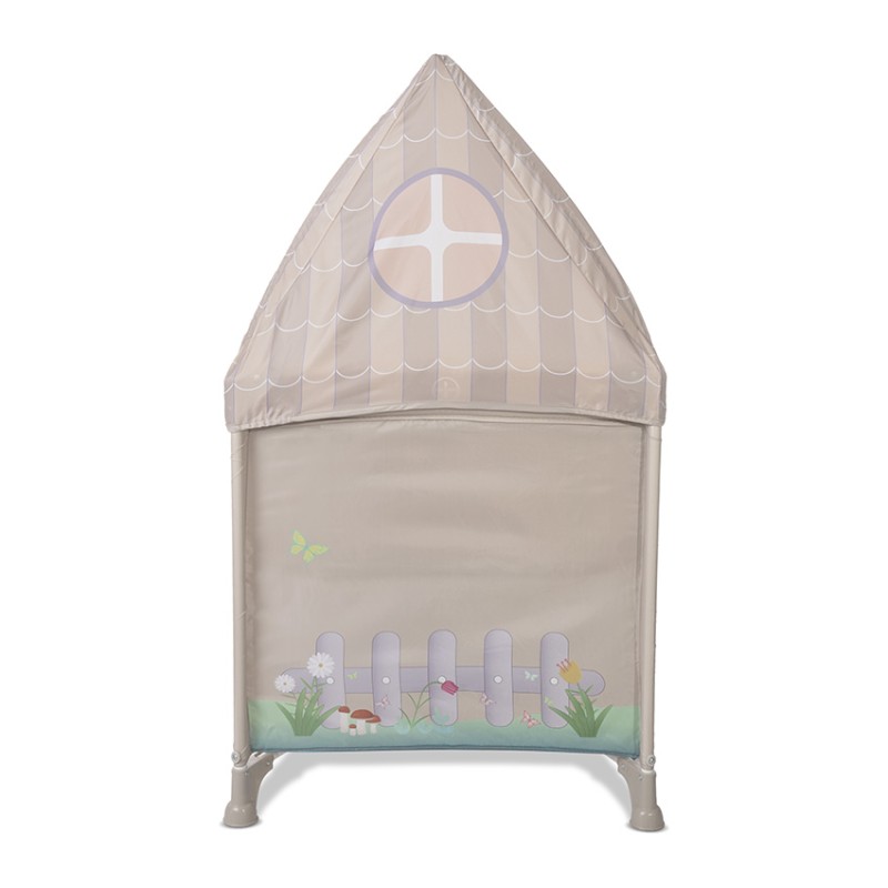 BABY COT SWEET HOME 2 LAYERS WITH ROOF BEIGE
