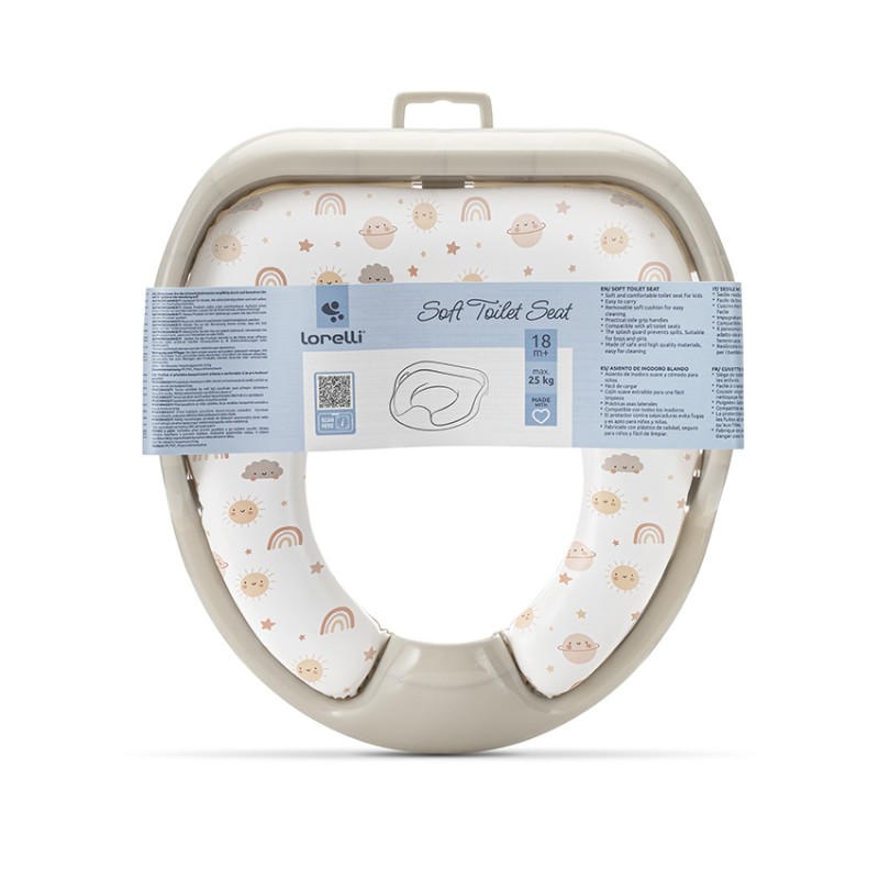 SOFT TOILET SEAT PLANETS BEIGE