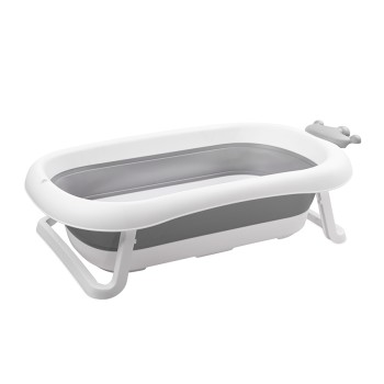 FOLDING BATHTUB 83 CM WITH PLUG ROYAL GREY