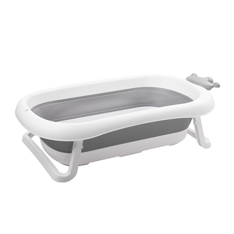 FOLDING BATHTUB 83 CM WITH PLUG ROYAL GREY
