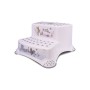 DOUBLE STEP STOOL DEER WHITE NEW