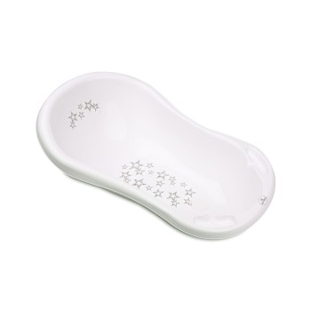 BATH 84 WITH PLUG/ANTI SLIP MAT  LITTLE STARS WHIT
