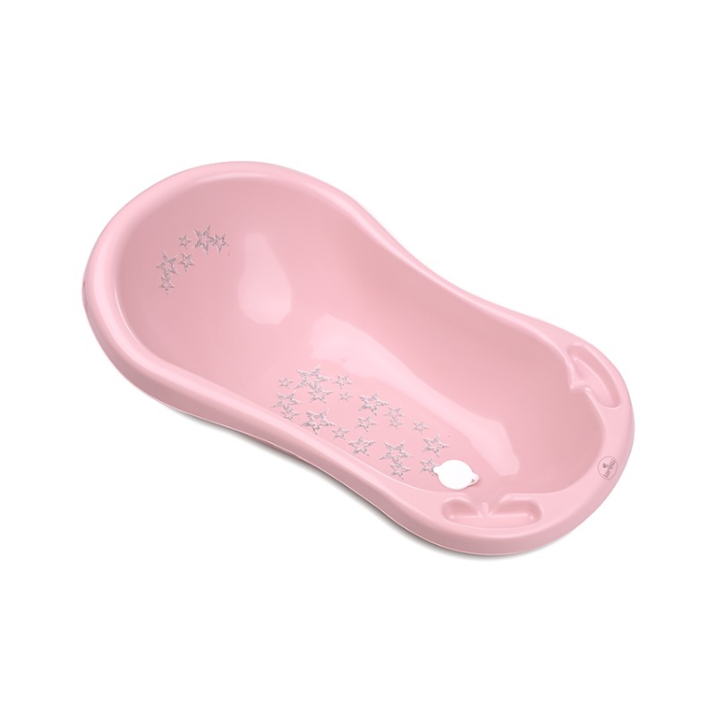 BATH 84 WITH PLUG/ANTI SLIP MAT  LITTLE STARS PINK