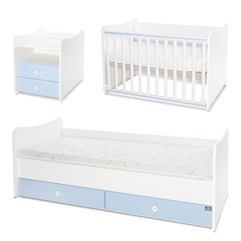 BED COMBO 172/72 WHITE/BABY BLUE
