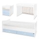 BED COMBO 172/72 WHITE/BABY BLUE BED COMBO 172/72 WHITE/BABY BLUE
