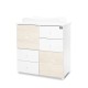CUPBOARD COLOUR WHITE/LIGHT OAK NEW