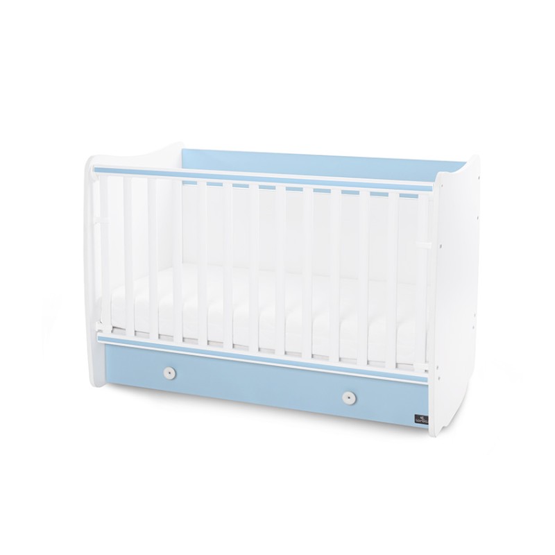BED DREAM NEW 60/120 COLOUR WHITE/BABY BLUE