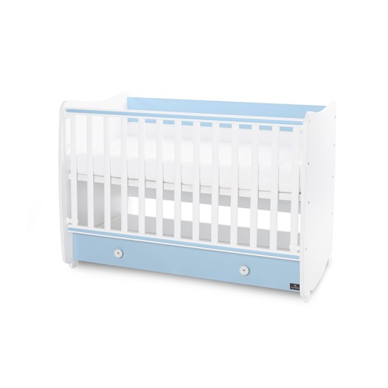 BED DREAM NEW 60/120 COLOUR WHITE/BABY BLUE BED DREAM NEW 60/120 COLOUR WHITE/BABY BLUE