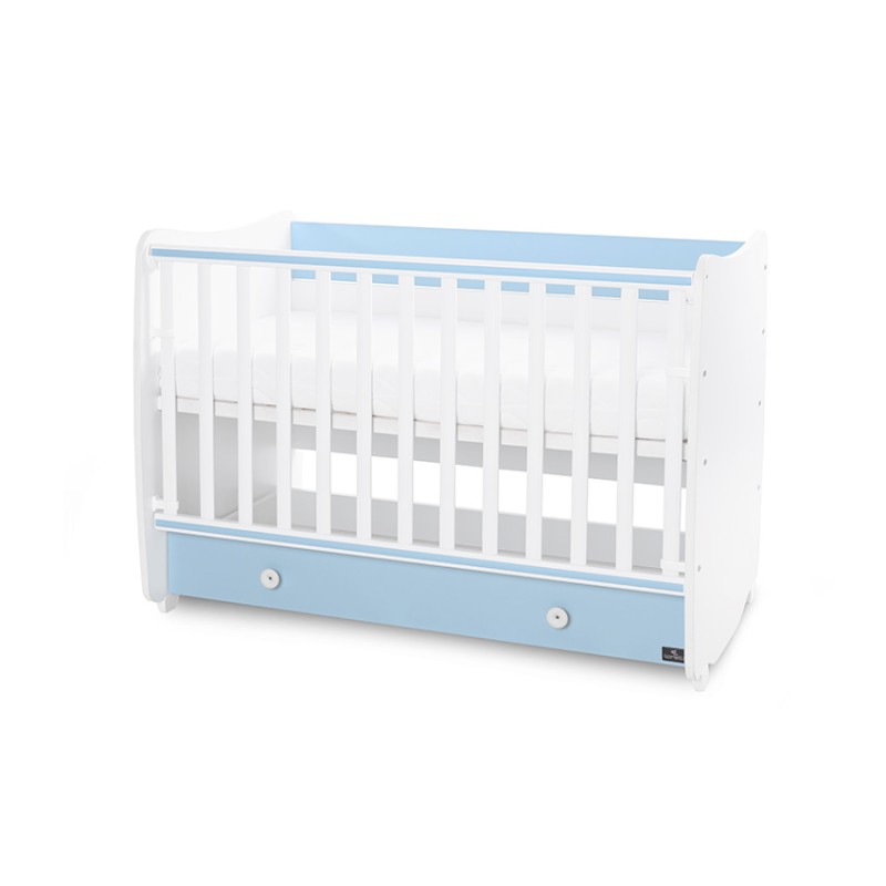 BED DREAM NEW 60/120 COLOUR WHITE/BABY BLUE