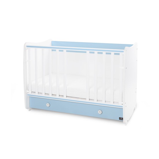 BED DREAM NEW 60/120 COLOUR WHITE/BABY BLUE BED DREAM NEW 60/120 COLOUR WHITE/BABY BLUE