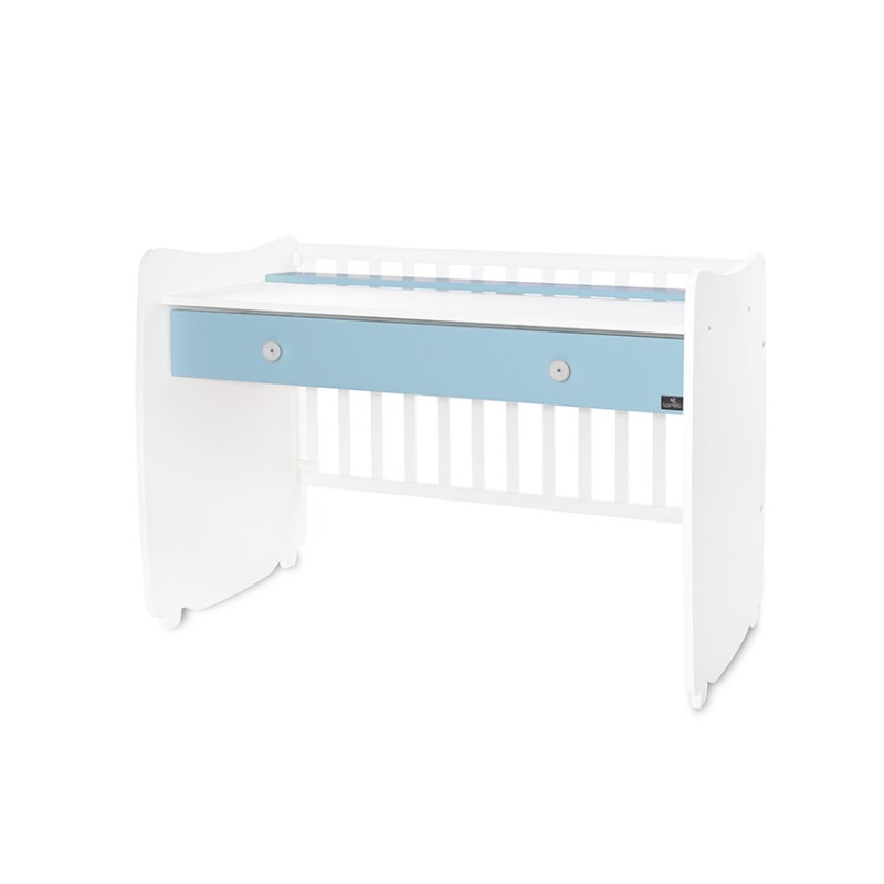 BED DREAM NEW 60/120 COLOUR WHITE/BABY BLUE