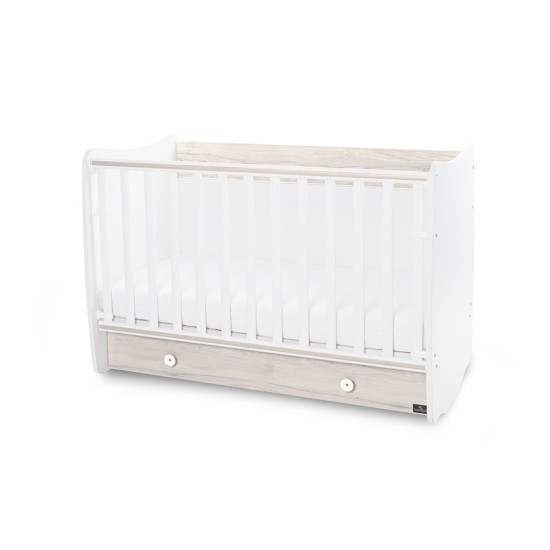 BED DREAM 70/140 COLOUR WHITE/LIGHT OAK NEW