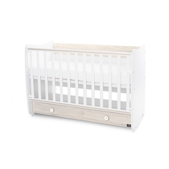 BED DREAM 70/140 COLOUR WHITE/LIGHT OAK NEW