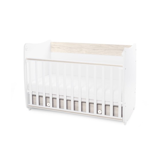 BED DREAM 70/140 COLOUR WHITE/LIGHT OAK NEW