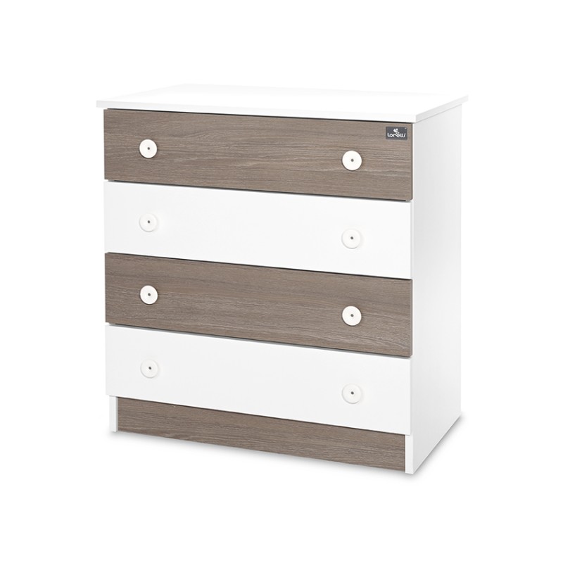 DRESSER  WHITE/COFFEE NEW