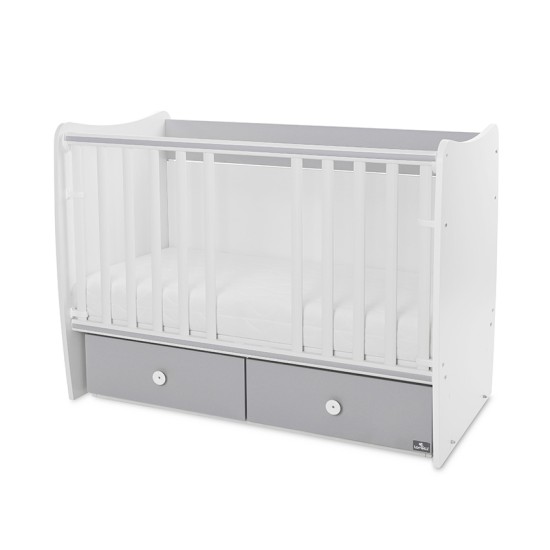 BED MATRIX NEW 60/120 WHITE/STONE GREY-2BOX