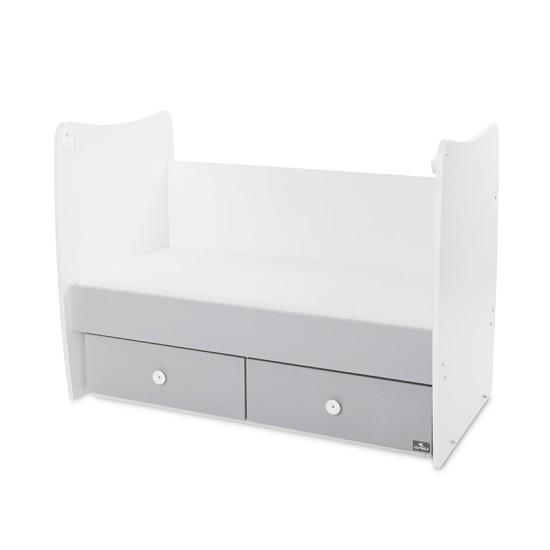BED MATRIX NEW 60/120 WHITE/STONE GREY-2BOX