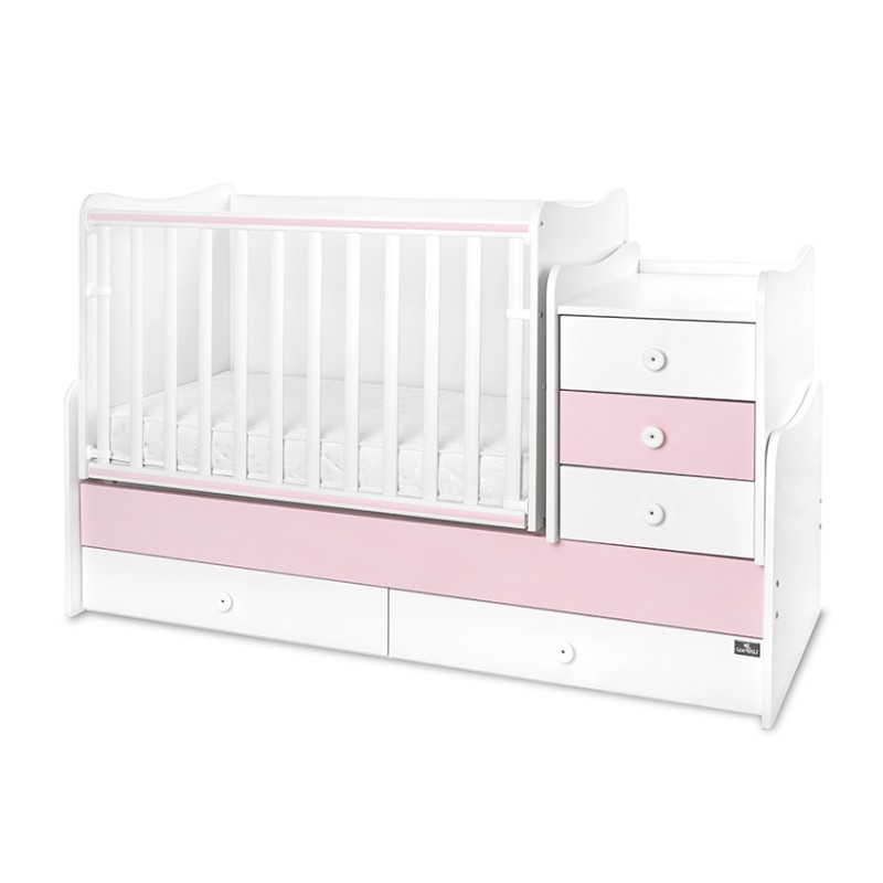 BED MAXI PLUS NEW 70/160 WHITE/ORCHID PINK