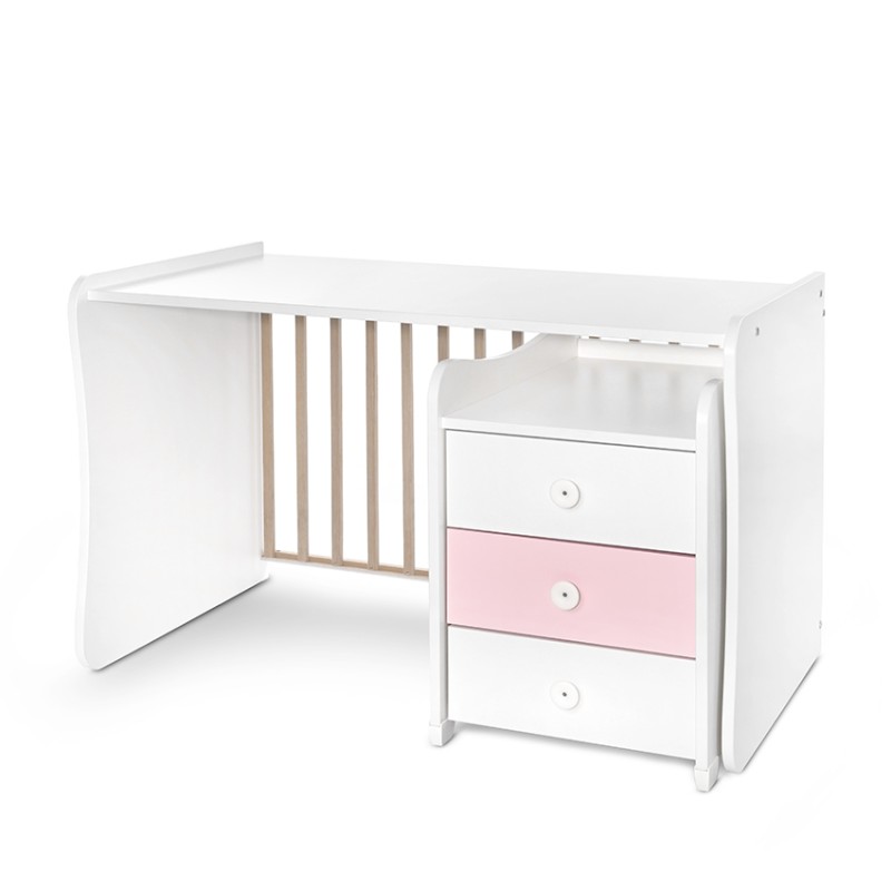 BED MAXI PLUS NEW 70/160 WHITE/ORCHID PINK