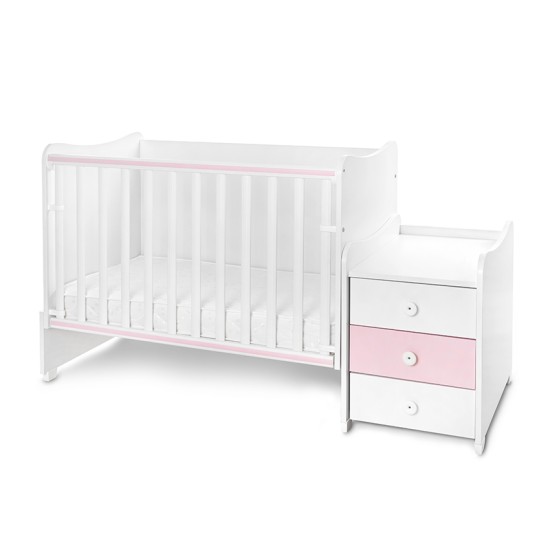 BED MAXI PLUS NEW 70/160 WHITE/ORCHID PINK