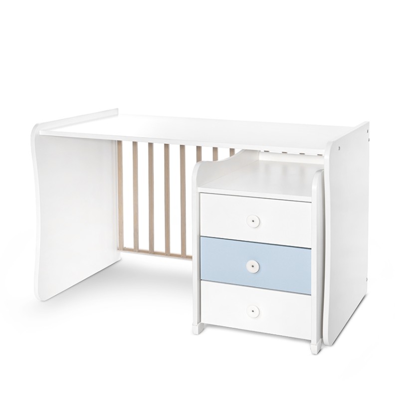 BED MAXI PLUS NEW 70/160 WHITE/BABY BLUE