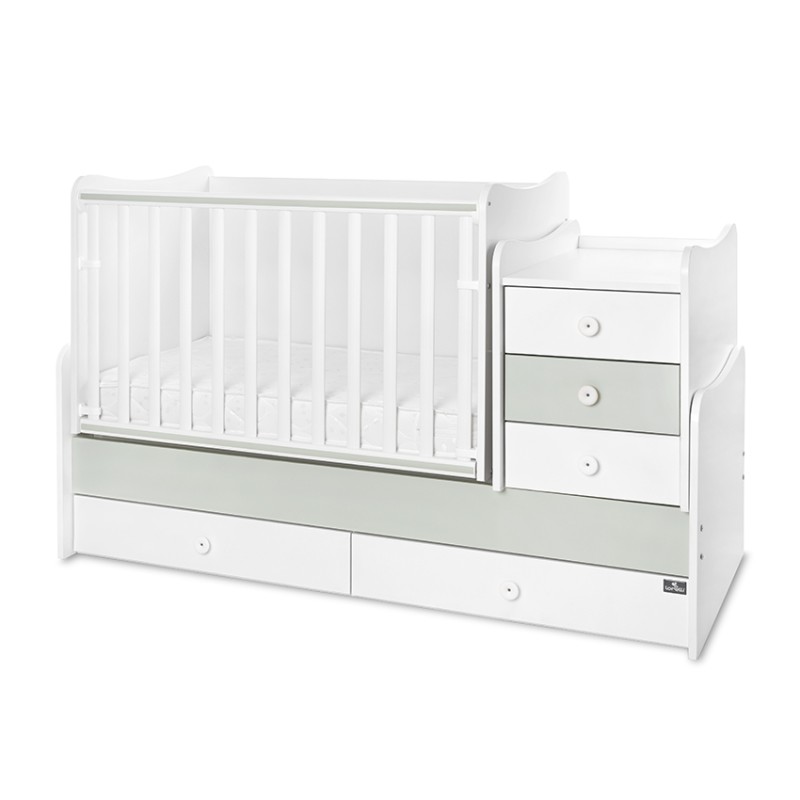 BED MAXI PLUS NEW 70/160 WHITE/MILKY GREEN