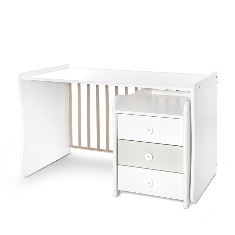 BED MAXI PLUS NEW 70/160 WHITE/MILKY GREEN