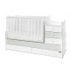 BED MAXI PLUS NEW 70/160 WHITE/MILKY GREEN