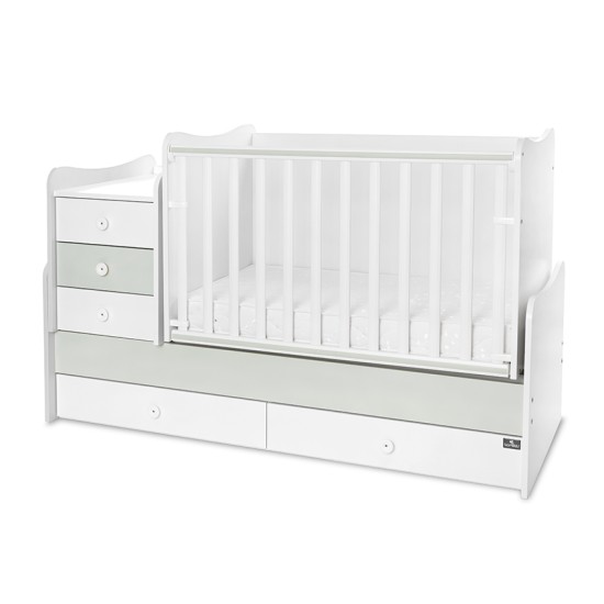 BED MAXI PLUS NEW 70/160 WHITE/MILKY GREEN