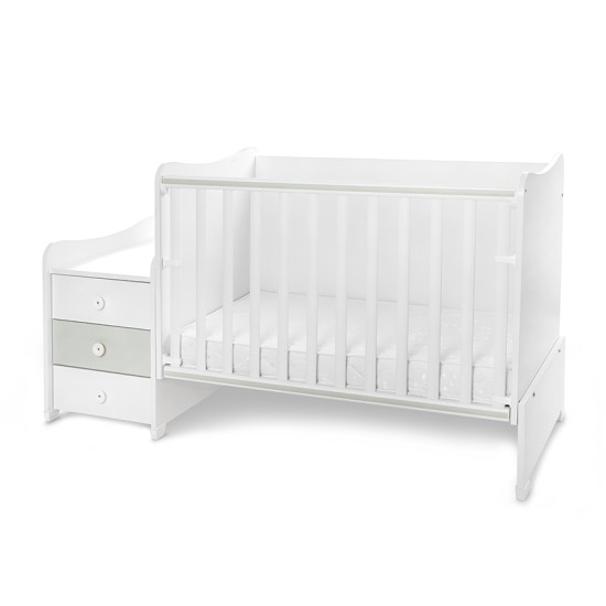 BED MAXI PLUS NEW 70/160 WHITE/MILKY GREEN