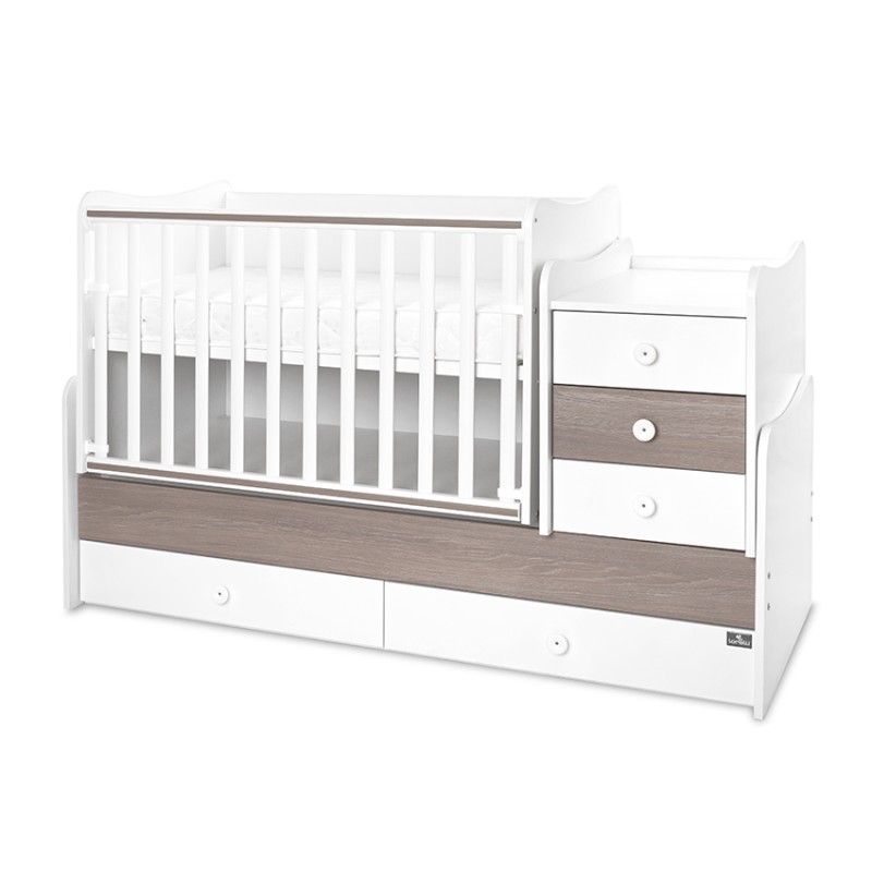 BED MAXI PLUS NEW 70/160 WHITE/CAFFE