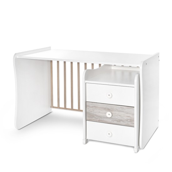 BED MAXI PLUS NEW 70/160 WHITE/ARTWOOD BED MAXI PLUS NEW 70/160 WHITE/ARTWOOD