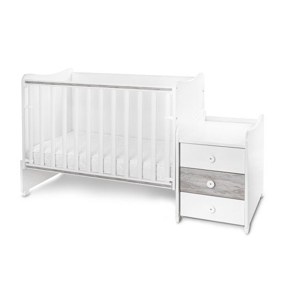 BED MAXI PLUS NEW 70/160 WHITE/ARTWOOD BED MAXI PLUS NEW 70/160 WHITE/ARTWOOD
